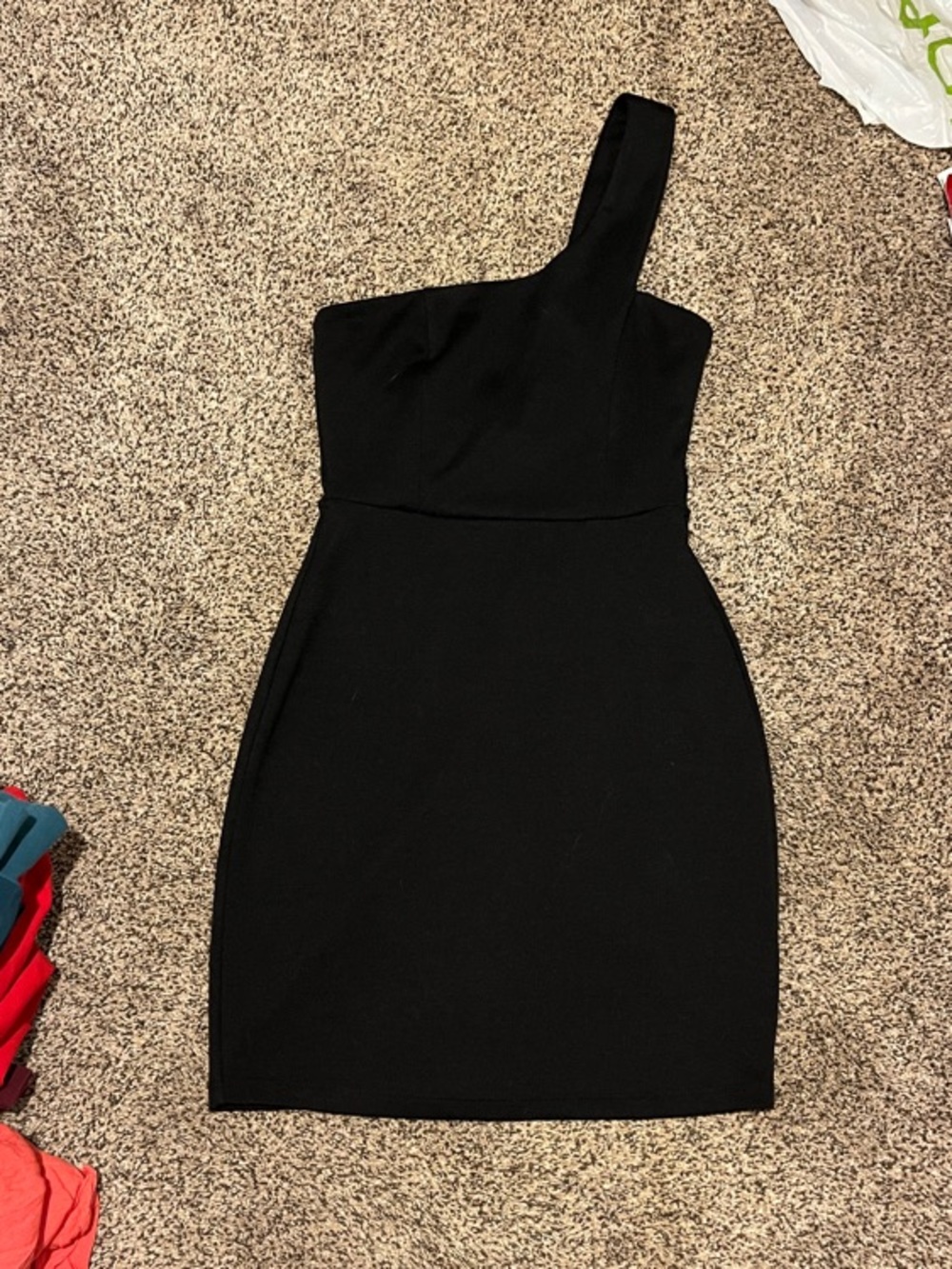 One-Shoulder Black Dress